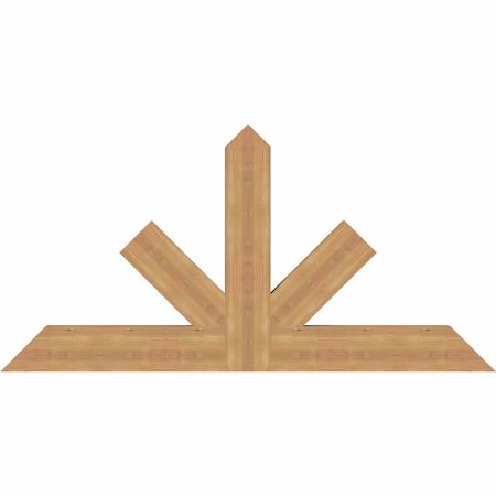 Ekena Millwork Saratoga Timber Gable Bracket, Western Red Cedar, 60"W x 30"H x 3 1/2"D x 5 1/2"F, 12/12 Pitch GBW060X30X0406SAR00SWR